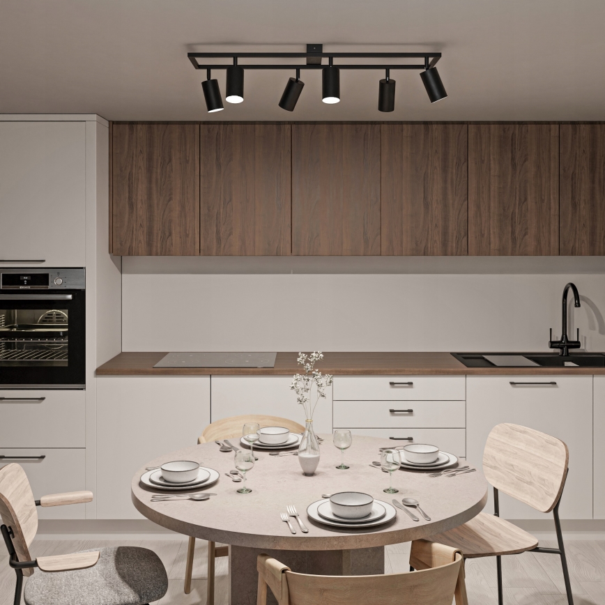 Lampă spot 6xGU10/30W/230V, neagră