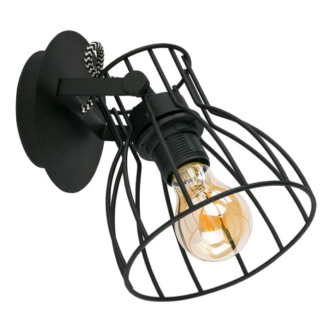 Lampa spot ALANO BLACK 1xE27/60W/230V