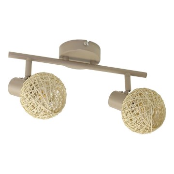 Lampă spot DEX 2xE14/10W/230V bej/crem