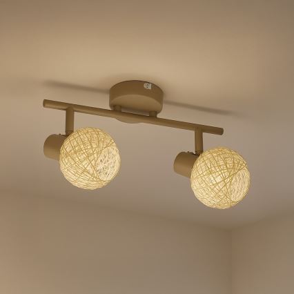 Lampă spot DEX 2xE14/10W/230V bej/crem