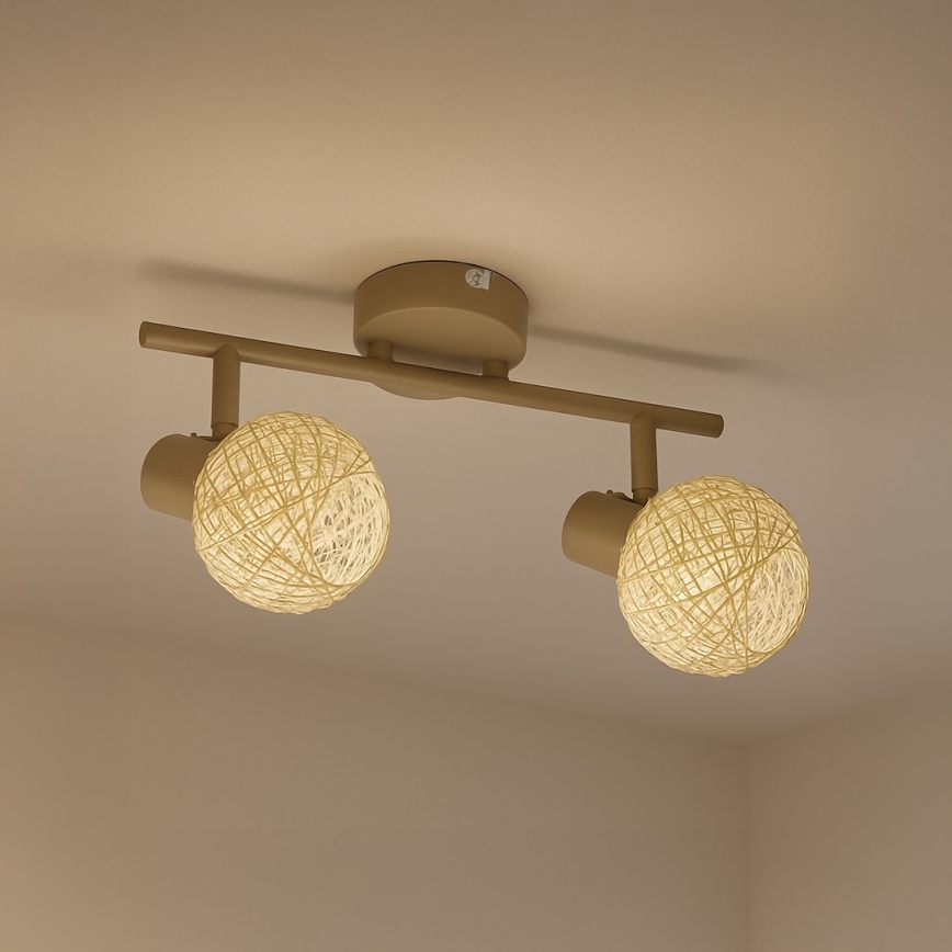 Lampă spot DEX 2xE14/10W/230V bej/crem