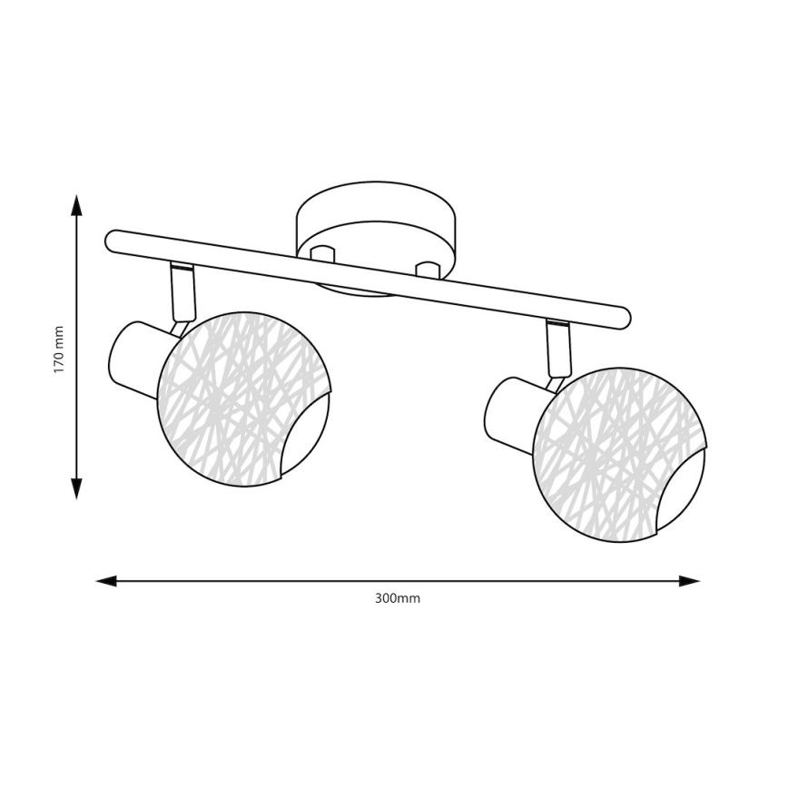 Lampă spot DEX 2xE14/10W/230V bej/crem