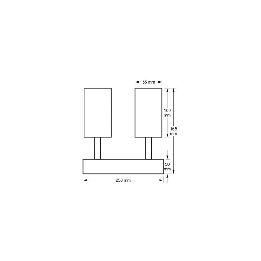Lampă spot FILO 4xGU10/30W/230V negru/auriu
