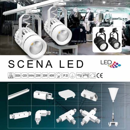 Lampa spot LED SCENA LED/20W/230V alba 3000 K