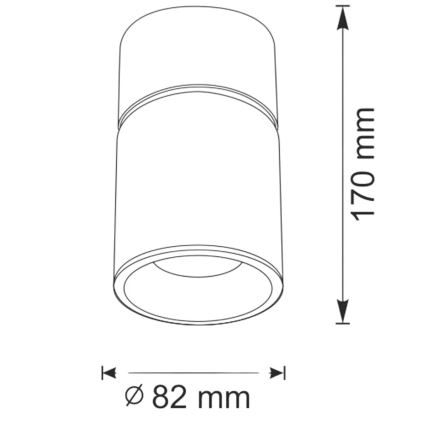 Lampă spot NIXA 1xGU10/10W/230V negru/auriu