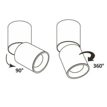 Lampă spot NIXA 1xGU10/10W/230V negru/auriu