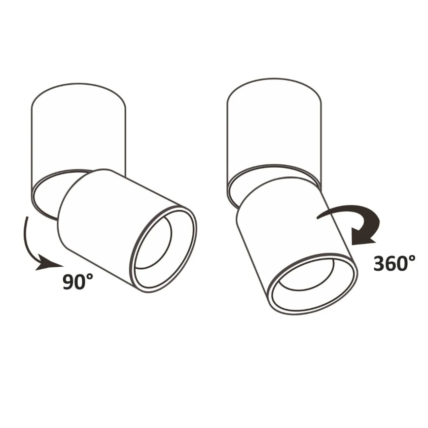 Lampă spot NIXA 1xGU10/10W/230V negru/auriu