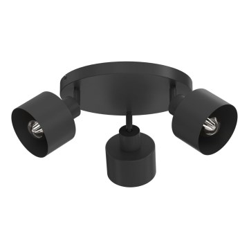 Lampă spot PARKLA, 3 x E27, 15 W, 230 V, negru