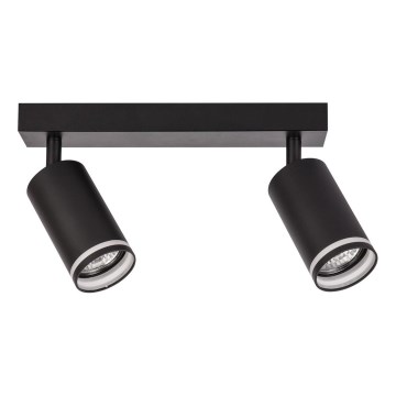 Lampă spot PIPE, 2x GU10/10W/230V, negru