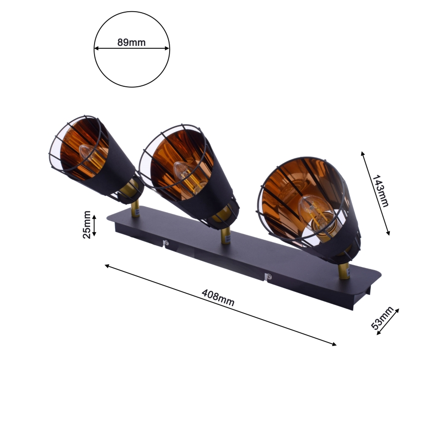 Lampă spot RICK 3xE14/40W/230V