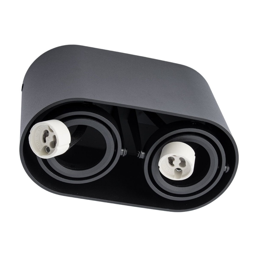 Lampă spot SIROK 2xGU10/30W/230V negru