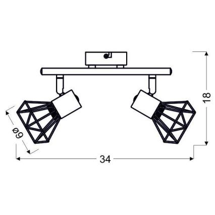 Lampă spot VERVE 2xE14/40W/230V