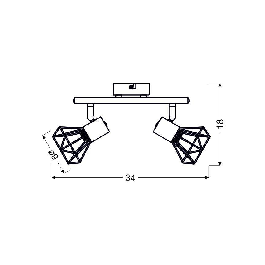 Lampă spot VERVE 2xE14/40W/230V