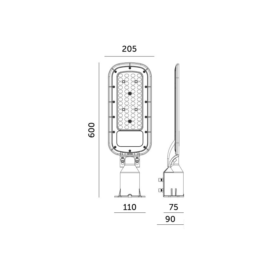 Lampă stradală LED BRELUXO 200W/230V 4000K IP65