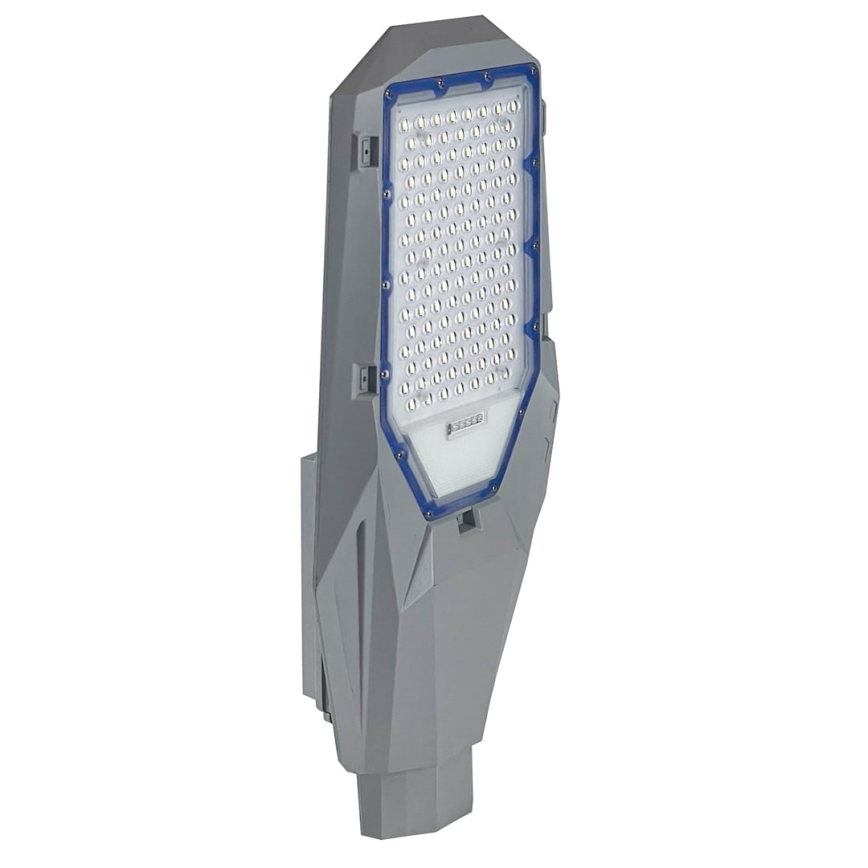 Lampă stradală LED reglabilă cu senzor de amurg și panou solar LED/200W/20000 mAh 6500K IP65 gri