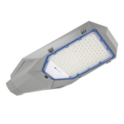 Lampă stradală LED reglabilă cu senzor de amurg și panou solar LED/200W/20000 mAh 6500K IP65 gri