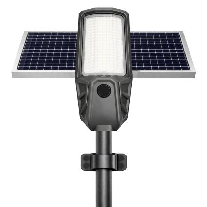 Lampă stradală LED reglabilă cu senzor și panou solar KOBRA LED/400W/3,2V 24000 mAh IP65 antracit + telecomandă