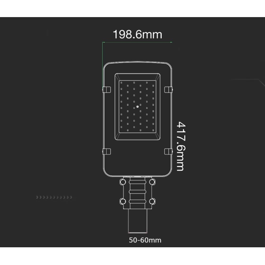 Lampă stradală LED cu cip SAMSUNG LED/30W/230V 4000K IP65