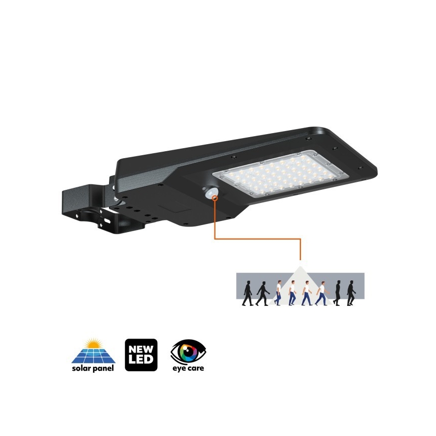 Lampă stradală solară cu senzor STREET LED/20W/7,4V 3000/4000/6000K IP65 5400 mAh