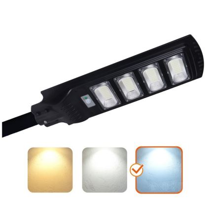 Lampă stradală solară LED reglabilă cu senzor URBI, 11W, 3,2V, 6500K, 15000 mAh, IP54 + telecomandă