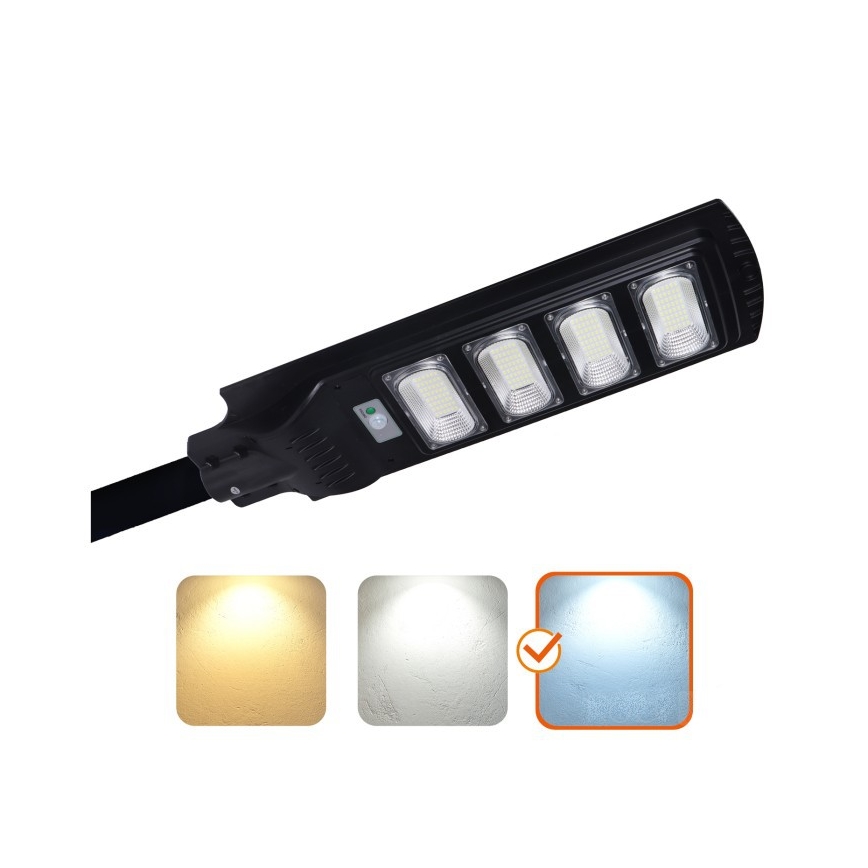 Lampă stradală solară LED reglabilă cu senzor URBI, 11W, 3,2V, 6500K, 15000 mAh, IP54 + telecomandă