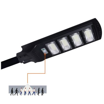 Lampă stradală solară LED reglabilă cu senzor URBI, 11W, 3,2V, 6500K, 15000 mAh, IP54 + telecomandă