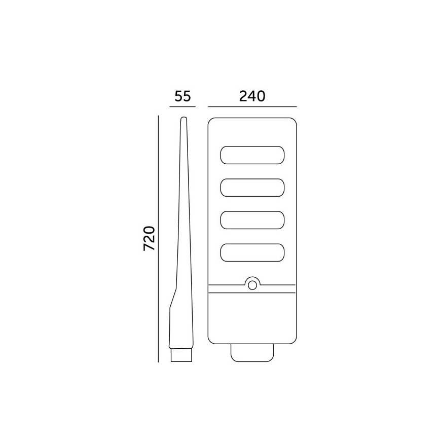 Lampă stradală solară LED reglabilă cu senzor URBI, 11W, 3,2V, 6500K, 15000 mAh, IP54 + telecomandă