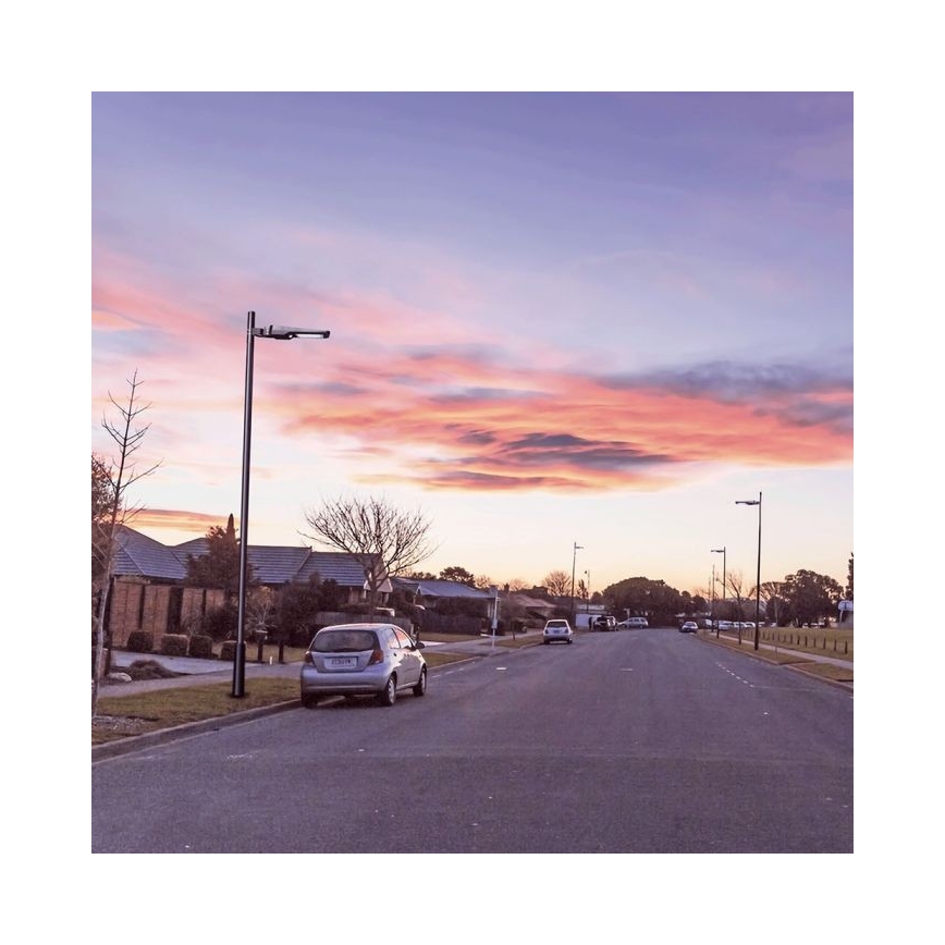 Lampă stradală solară LED cu senzor LED/40W/9,6V IP65 6000K 12000 mAh + telecomandă