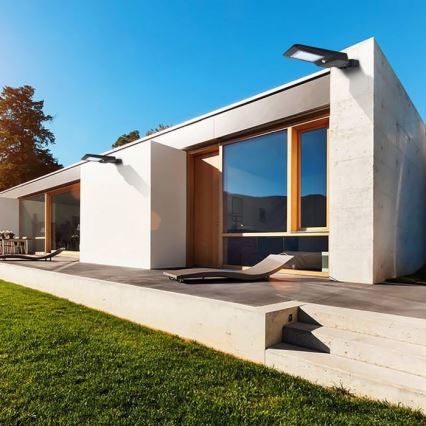 Lampă stradală solară LED cu senzor LED/40W/9,6V IP65 6000K 12000 mAh + telecomandă