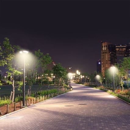 Lampă stradală solară LED cu senzor LED/10W/3,2V IP65 4000K 15000 mAh + telecomandă