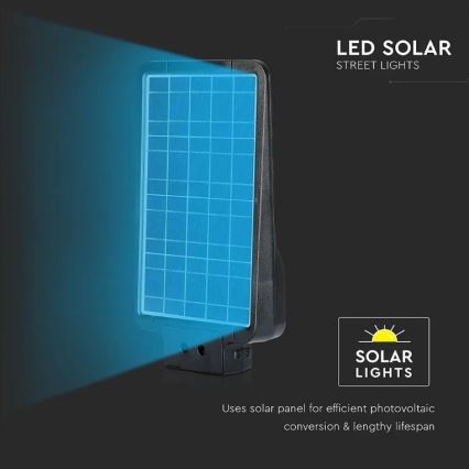 Lampă stradală solară LED cu senzor LED/15W/7,4V 4000K IP65 10800 mAh