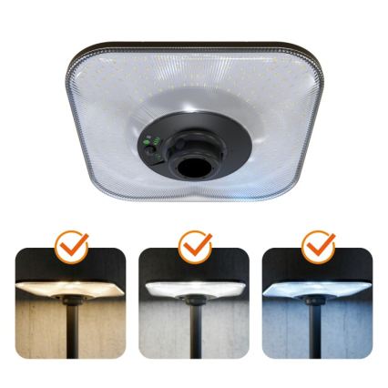 Lampă stradală solară LED cu senzor SOLSUMI LED/25W/3,2V 3000/4000/6500K IP54 24000 mAh + telecomandă