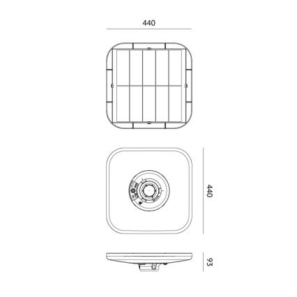 Lampă stradală solară LED cu senzor SOLSUMI LED/25W/3,2V 3000/4000/6500K IP54 24000 mAh + telecomandă