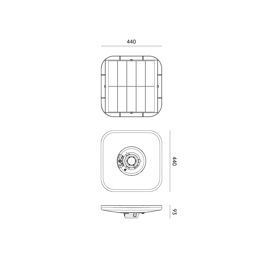 Lampă stradală solară LED cu senzor SOLSUMI LED/25W/3,2V 3000/4000/6500K IP54 24000 mAh + telecomandă