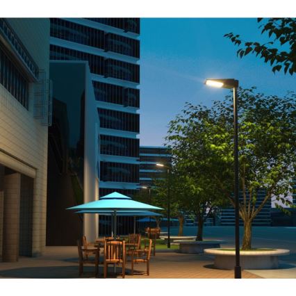 Lampă stradală solară LED reglabilă cu senzor STREET LED/30W/9,6V 3000/4000K 6000 mAh IP65 + telecomandă