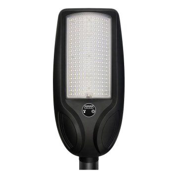 Lampă stradală solară LED reglabilă cu senzor VENICE, 200W/3,2V, 12000 mAh, IP65, neagră + telecomandă