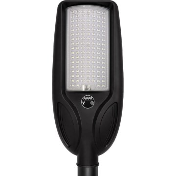 Lampă stradală solară LED reglabilă cu senzor VENICE LED/100W/3,2V 6000 mAh IP65, neagră + telecomandă
