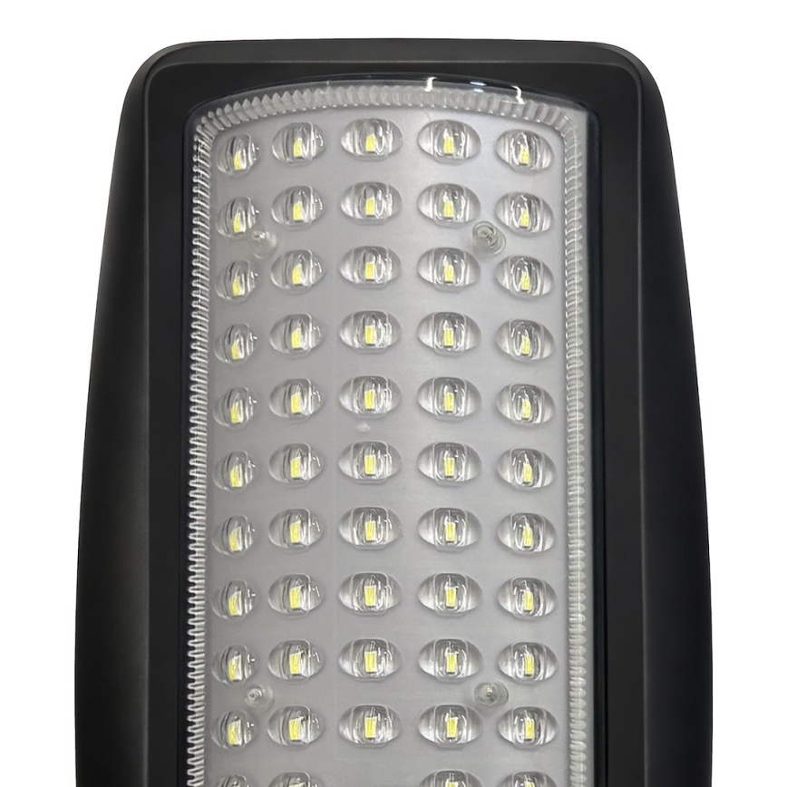 Lampă stradală solară LED dimabilă cu senzor VENICE LED/50W/3,2V 4000 mAh IP65 neagră + telecomandă