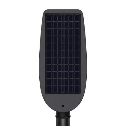 Lampă stradală solară LED dimabilă cu senzor VENICE LED/50W/3,2V 4000 mAh IP65 neagră + telecomandă
