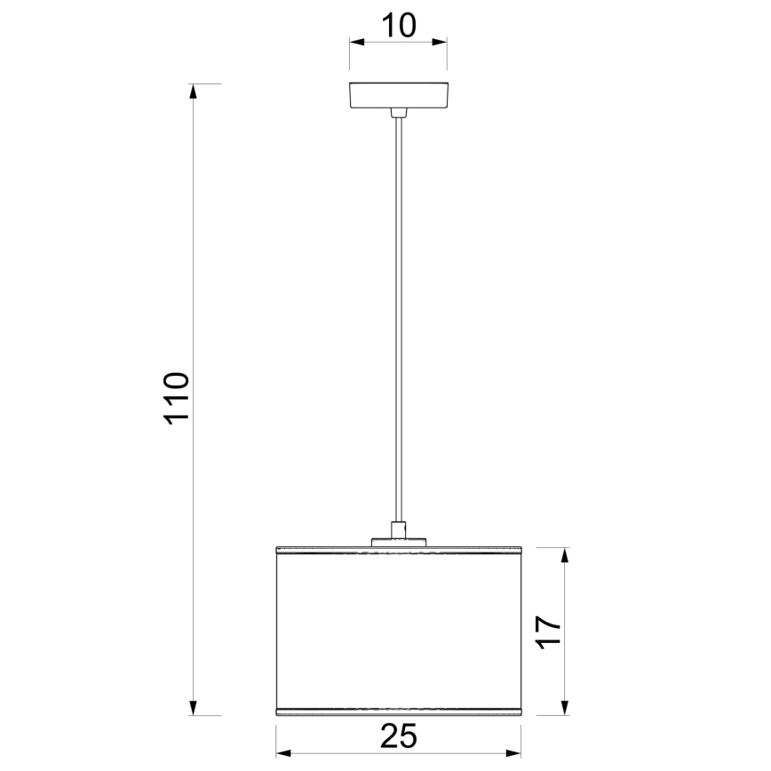 Lampă suspendată cu cablu ARDEN 1xE27/15W/230V Ø 25 cm, bej