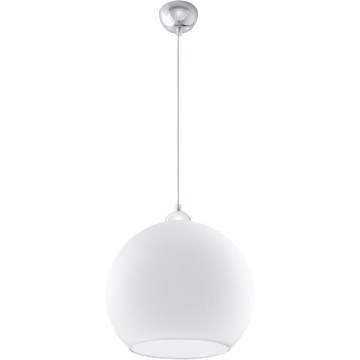 Lampă suspendată cu cablu BALL, 1xE27/15W/230V, Ø 30 cm, albă
