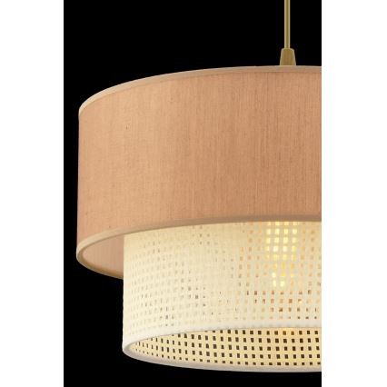 Lampă suspendată cu cablu ECHO 1xE27/60W/230V maro/crem