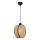 Lampă suspendată DRUM pe cablu, 1x E27/60W/230V, maro/negru