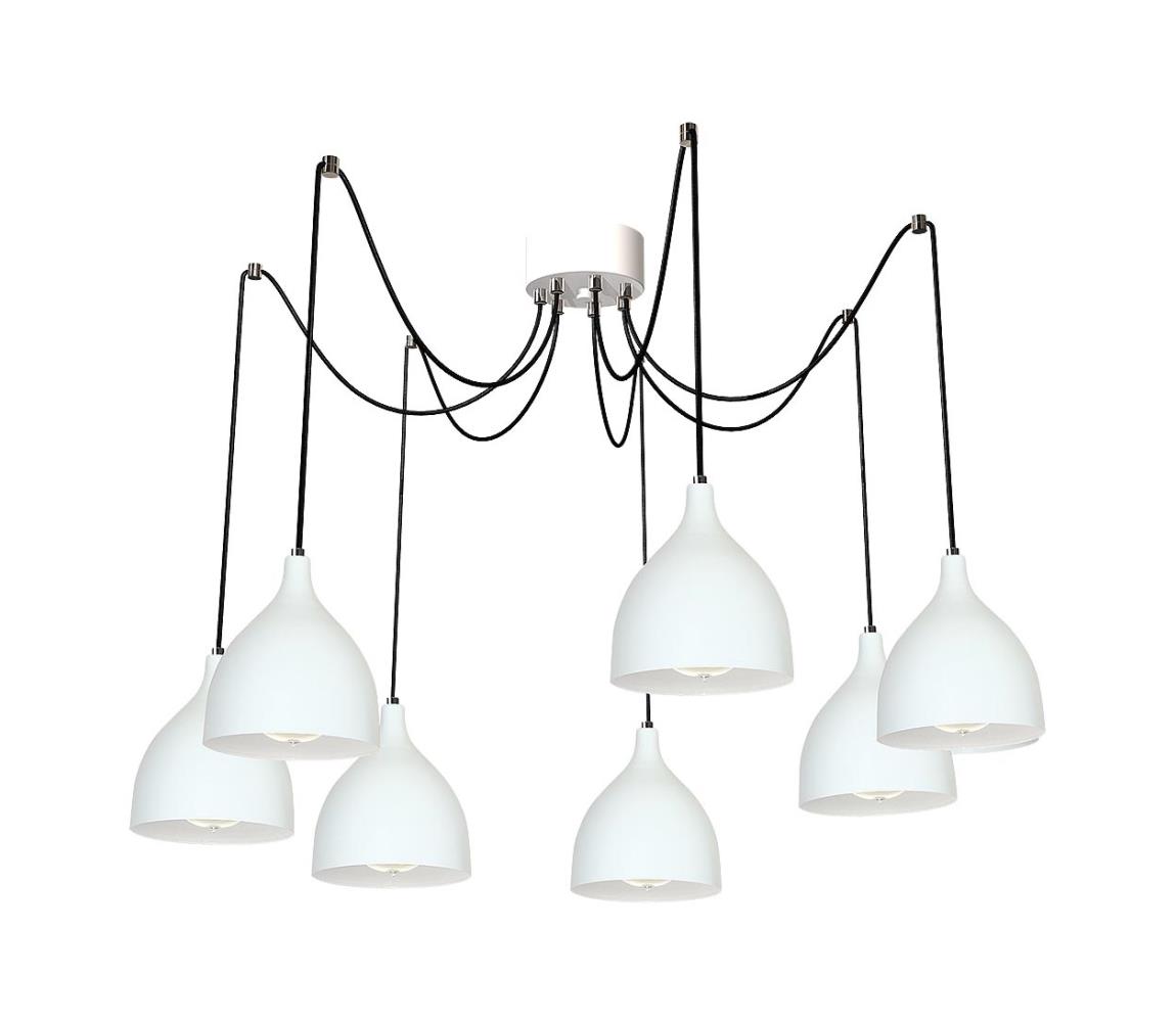 Lampa suspendata EVAN 7xE27/60W alb