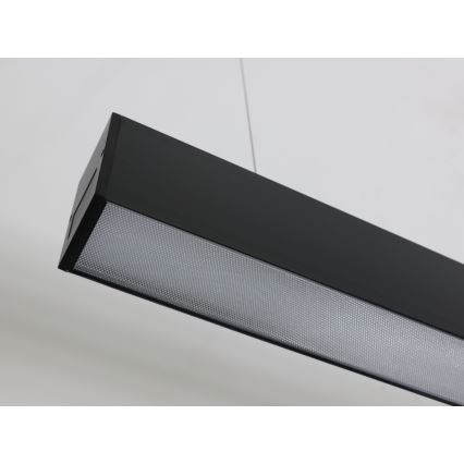 Lampă suspendată LED pe cablu, 55 W, 230 V, 3000/4000/6500 K, 120 cm, neagră