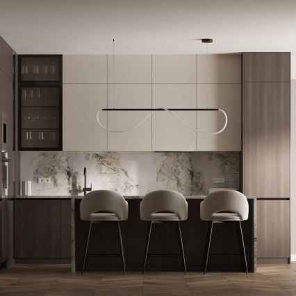 Lampă suspendată LED pe cablu MELECA, 36W, 230V, 3000/4000/6000K, 160 cm, negru