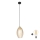 Lampă suspendată LED pe cablu SEBO 1xE27/15W/230V negru/bej fumuriu