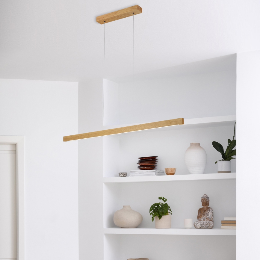 Lampă suspendată LED pe cablu VERDE LED/18W/230V 3000K 106 cm stejar