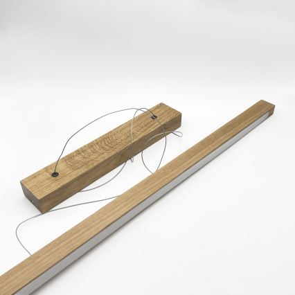 Lampă suspendată LED pe cablu VERDE LED/18W/230V 3000K 106 cm stejar