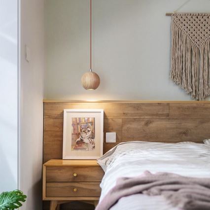 Lampă suspendată pe cablu 1xGU10/10W/230V, Ø 11 cm, lemn masiv/frasin